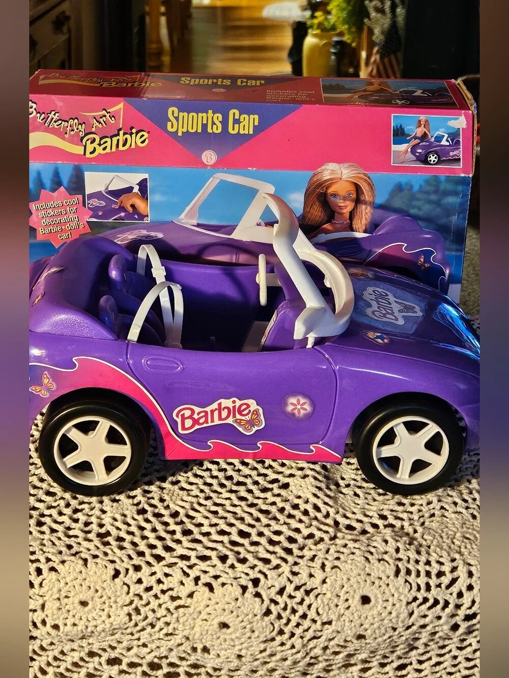Barbie Purple 1998 Butterfly Art Sports Car